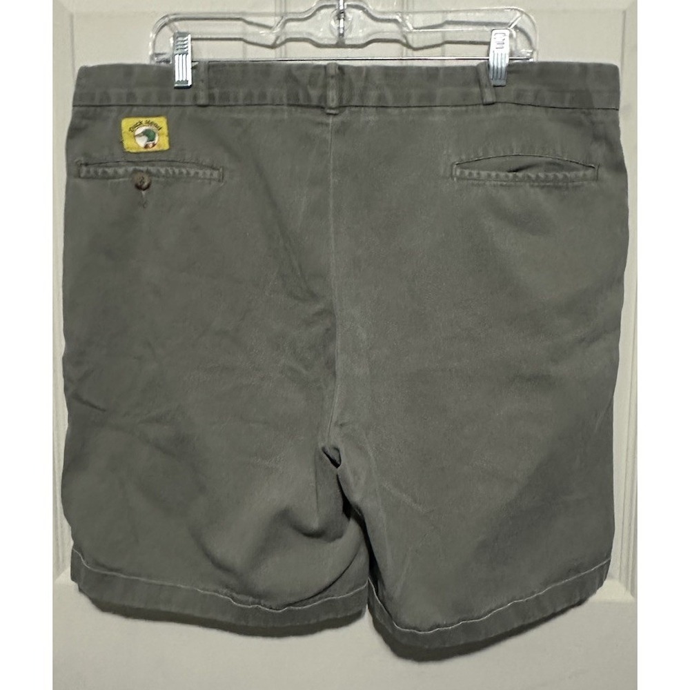 Vintage 90s Duck Head Mens Green Pleated Chino Shorts Size 40 Made In USA - Picture 2 of 4